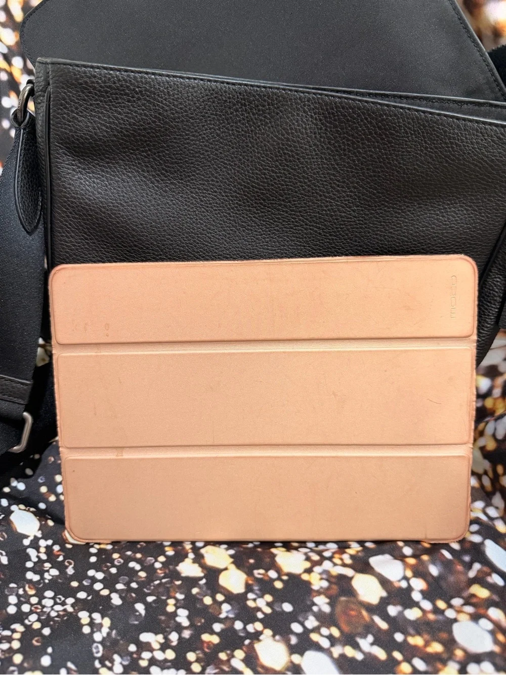 Coach Black Pebbled Leather Men's Messenger Bag